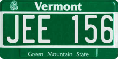 VT license plate JEE156