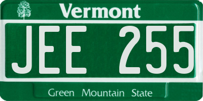 VT license plate JEE255