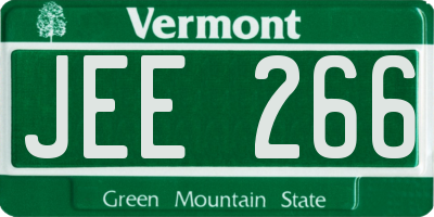 VT license plate JEE266