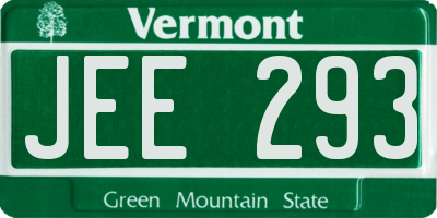 VT license plate JEE293