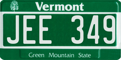 VT license plate JEE349