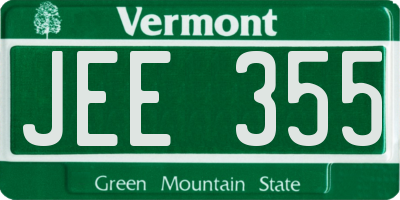 VT license plate JEE355