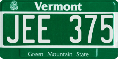 VT license plate JEE375