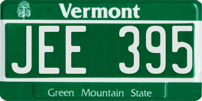 VT license plate JEE395