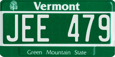 VT license plate JEE479