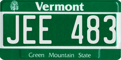 VT license plate JEE483