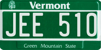VT license plate JEE510