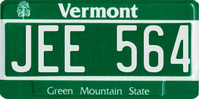 VT license plate JEE564