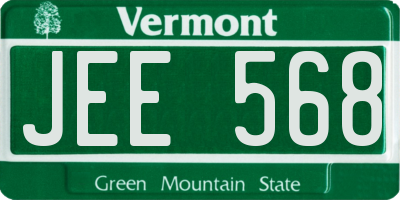 VT license plate JEE568
