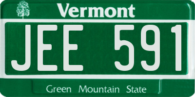 VT license plate JEE591
