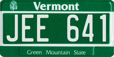VT license plate JEE641