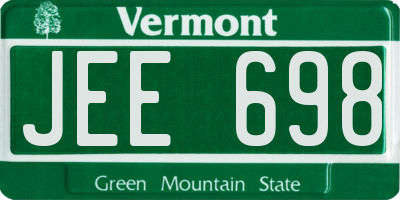 VT license plate JEE698