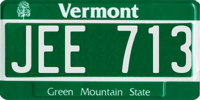 VT license plate JEE713