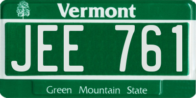VT license plate JEE761