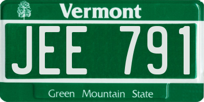 VT license plate JEE791