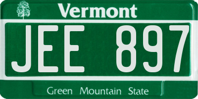 VT license plate JEE897
