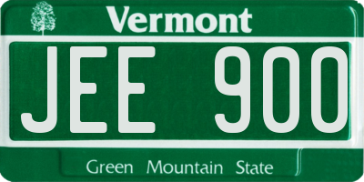 VT license plate JEE900