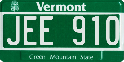 VT license plate JEE910