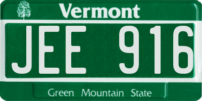 VT license plate JEE916