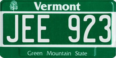VT license plate JEE923