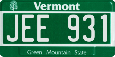 VT license plate JEE931