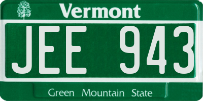 VT license plate JEE943