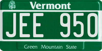 VT license plate JEE950