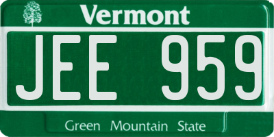 VT license plate JEE959
