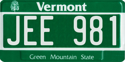 VT license plate JEE981