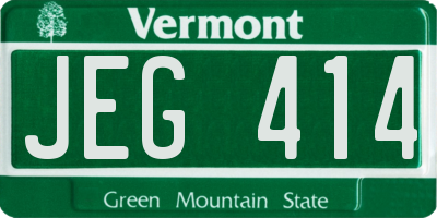 VT license plate JEG414