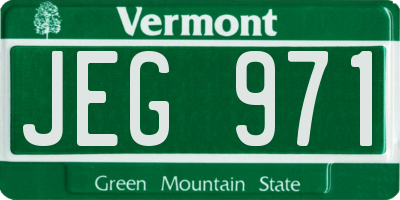 VT license plate JEG971