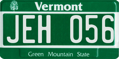 VT license plate JEH056