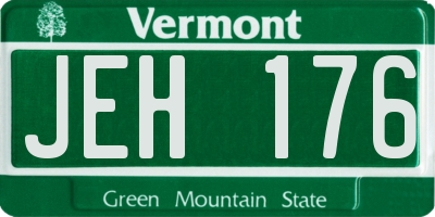 VT license plate JEH176