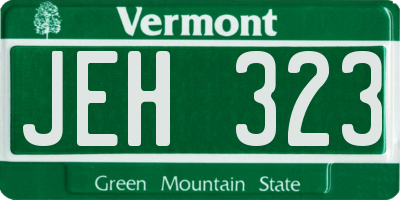 VT license plate JEH323