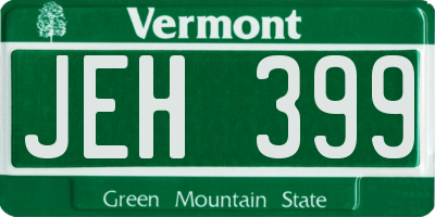 VT license plate JEH399