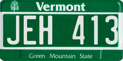VT license plate JEH413
