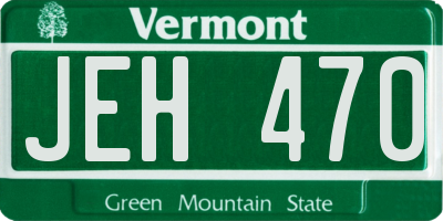 VT license plate JEH470
