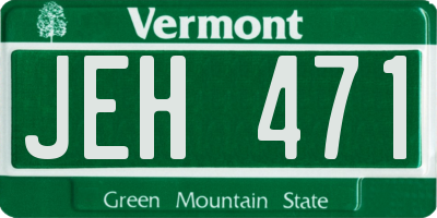 VT license plate JEH471