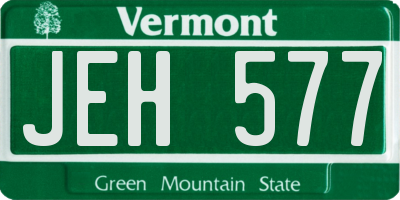 VT license plate JEH577