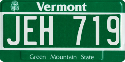 VT license plate JEH719
