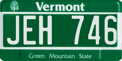 VT license plate JEH746
