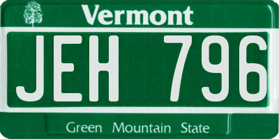 VT license plate JEH796