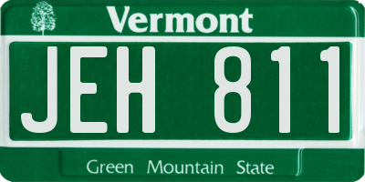 VT license plate JEH811