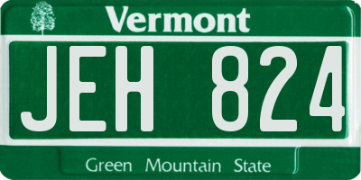 VT license plate JEH824