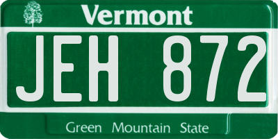 VT license plate JEH872