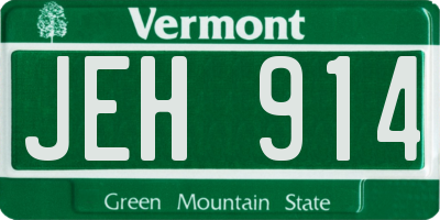 VT license plate JEH914