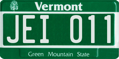 VT license plate JEI011