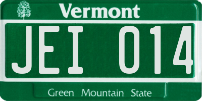 VT license plate JEI014