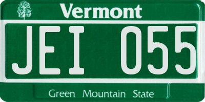 VT license plate JEI055