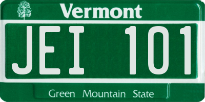 VT license plate JEI101